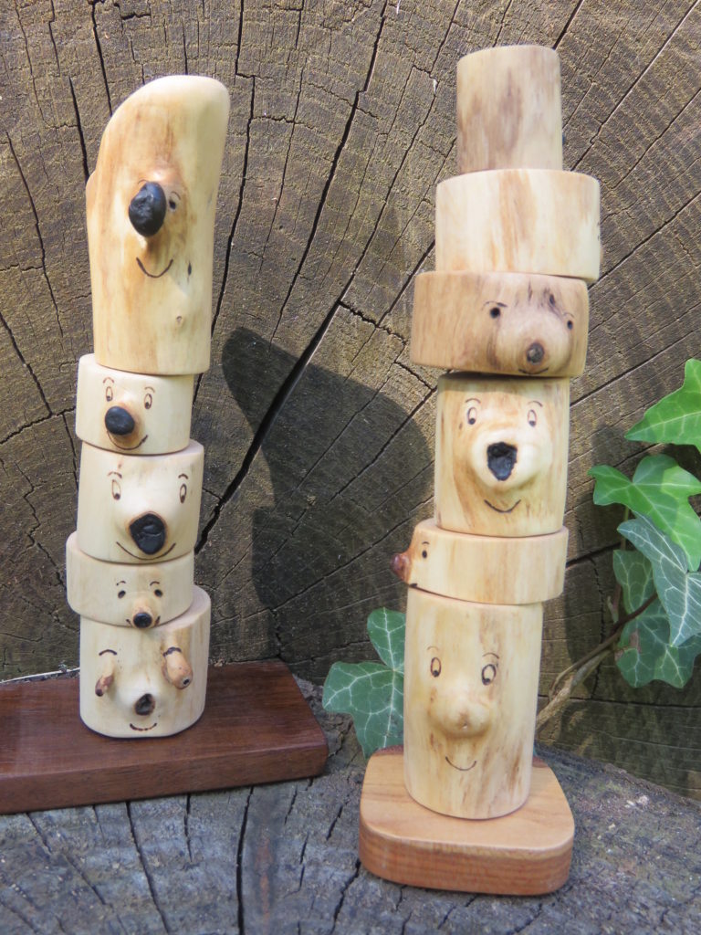 Steckspiele aus diversen Hölzern