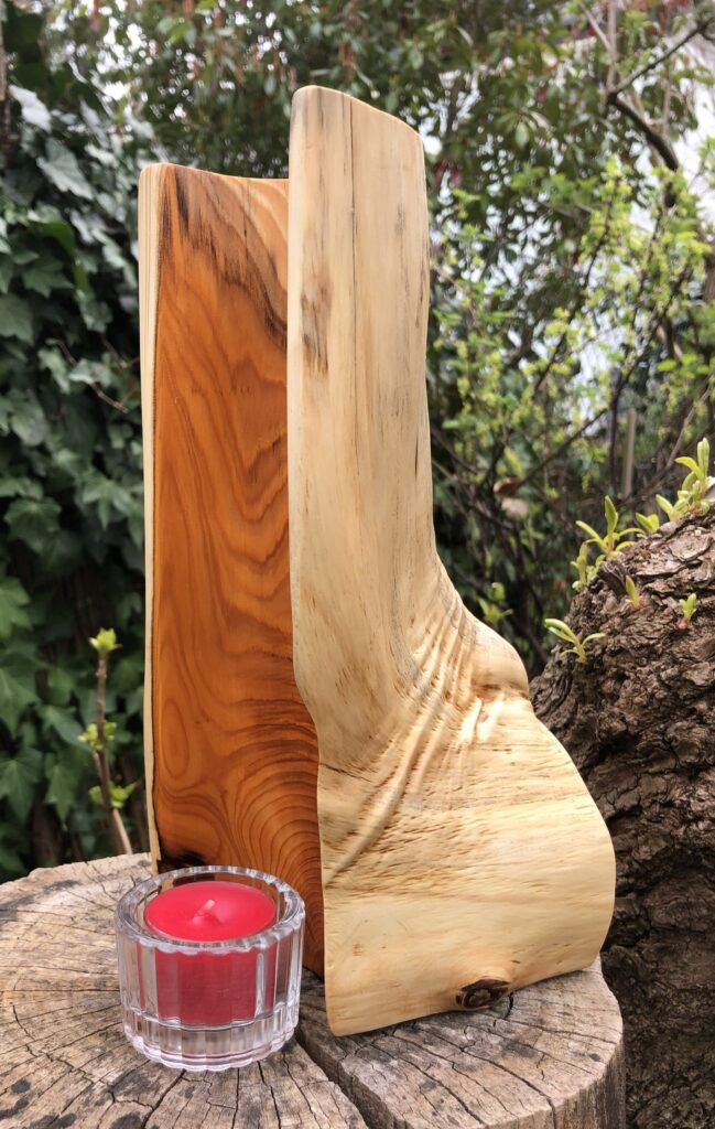 Teelicht-Holz aus Lebensbaum (Auftragsarbeit)