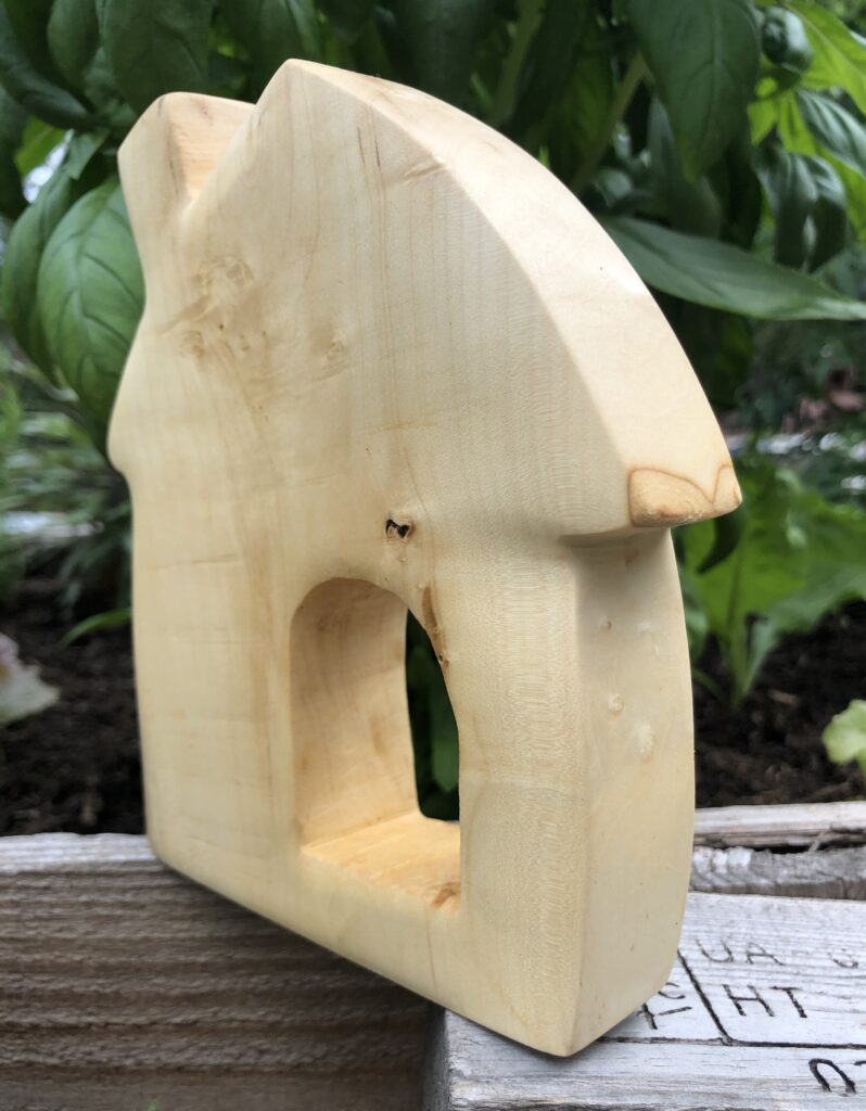 Deko-Haus aus Ahorn, 15 x 16 cm